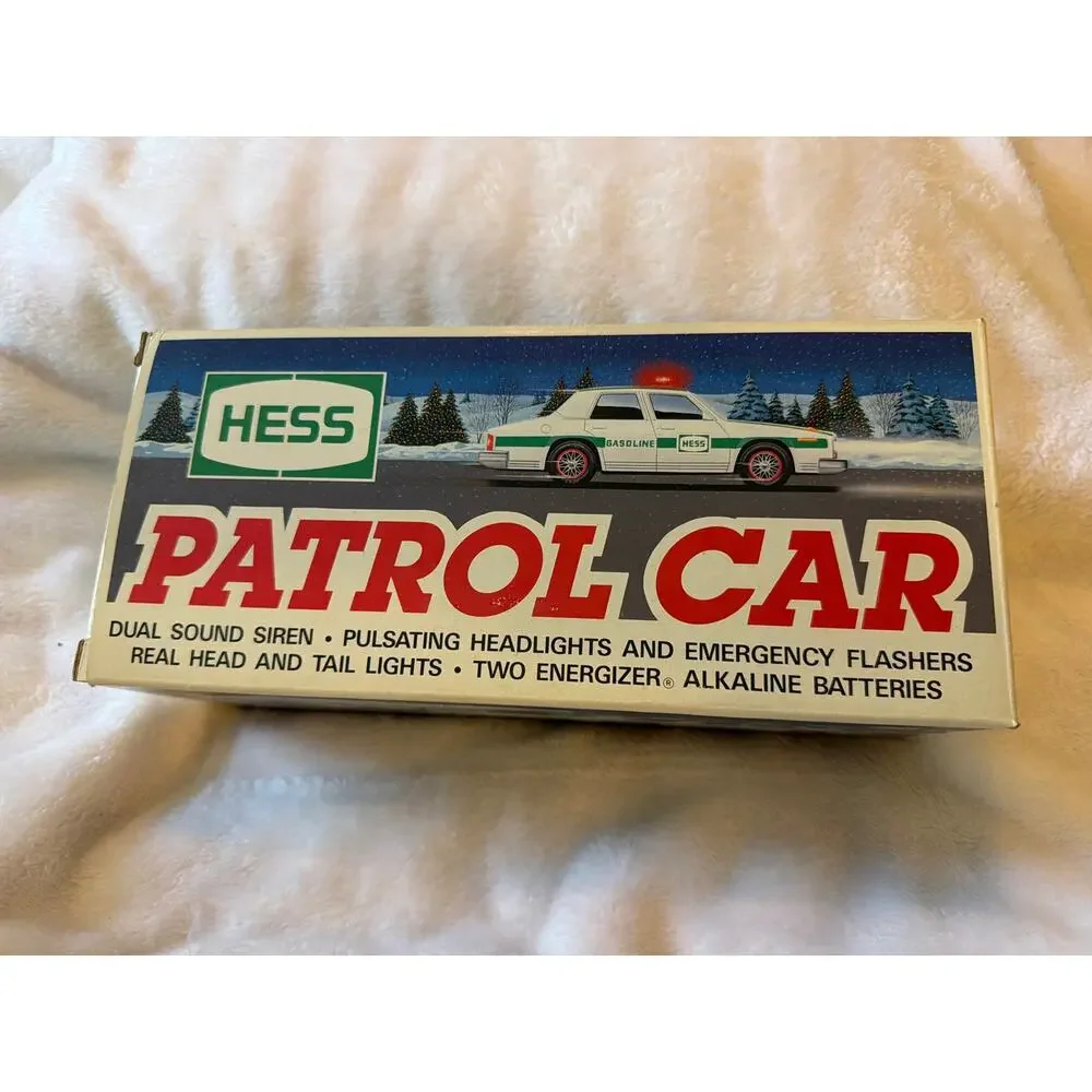 Vintage 1993 Hess Truck Patrol Car Toy Dual Siren Flashing Lights w/Original Box